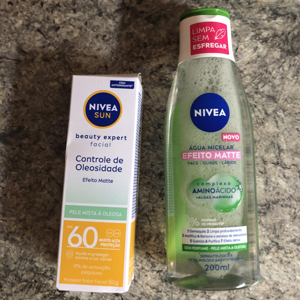 NIVEA Kit Água Micelar Solução de Limpeza 7 em 1 Efeito Matte 200ml + NIVEA Sun UV Face Controle de Oleosidade FPS 60 50ML